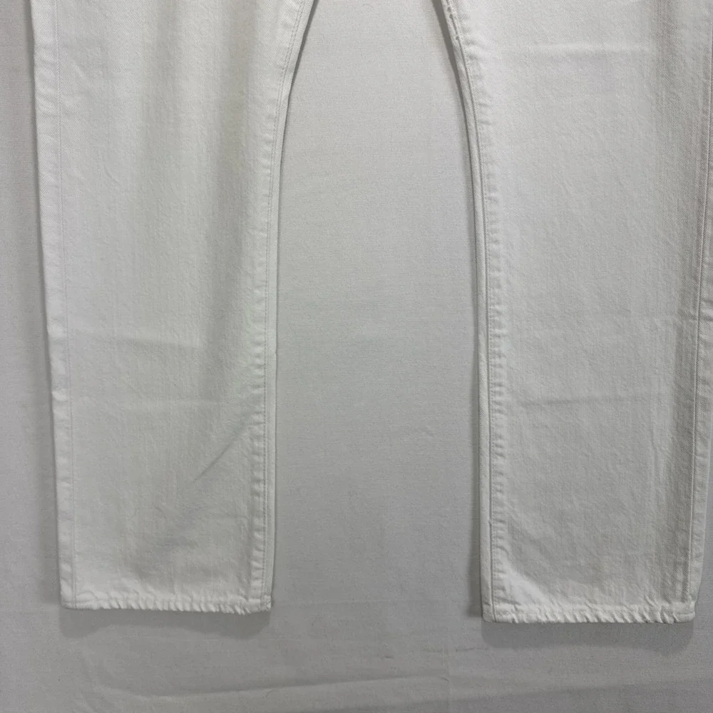 VTG Polo Ralph Lauren Slim Straight 018 Mens 35x30 White Cotton Denim Jean Pants